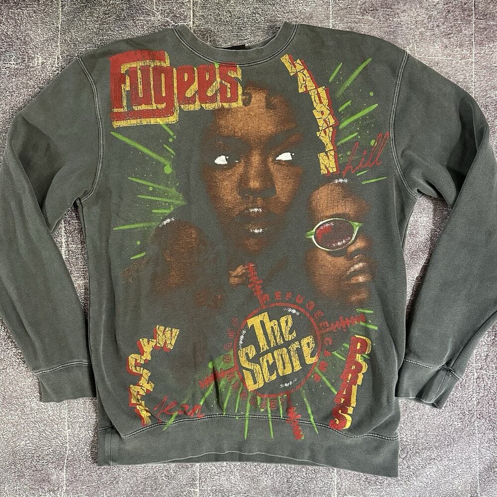 Mens Backstock Co The Fugees Lauryn Hill The Score Gray Crewneck Sweatshirt Sz L